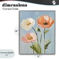thumbnail image 4 of Stupell Industries Modern Pastel Poppy Blooming Trio Gray Framed Giclee Art, 11 x 14, by The Prints Vibe, 4 of 8