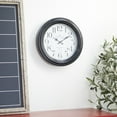 thumbnail image 2 of DecMode 14" Black Metal Fluted Frame Wall Clock, 2 of 8