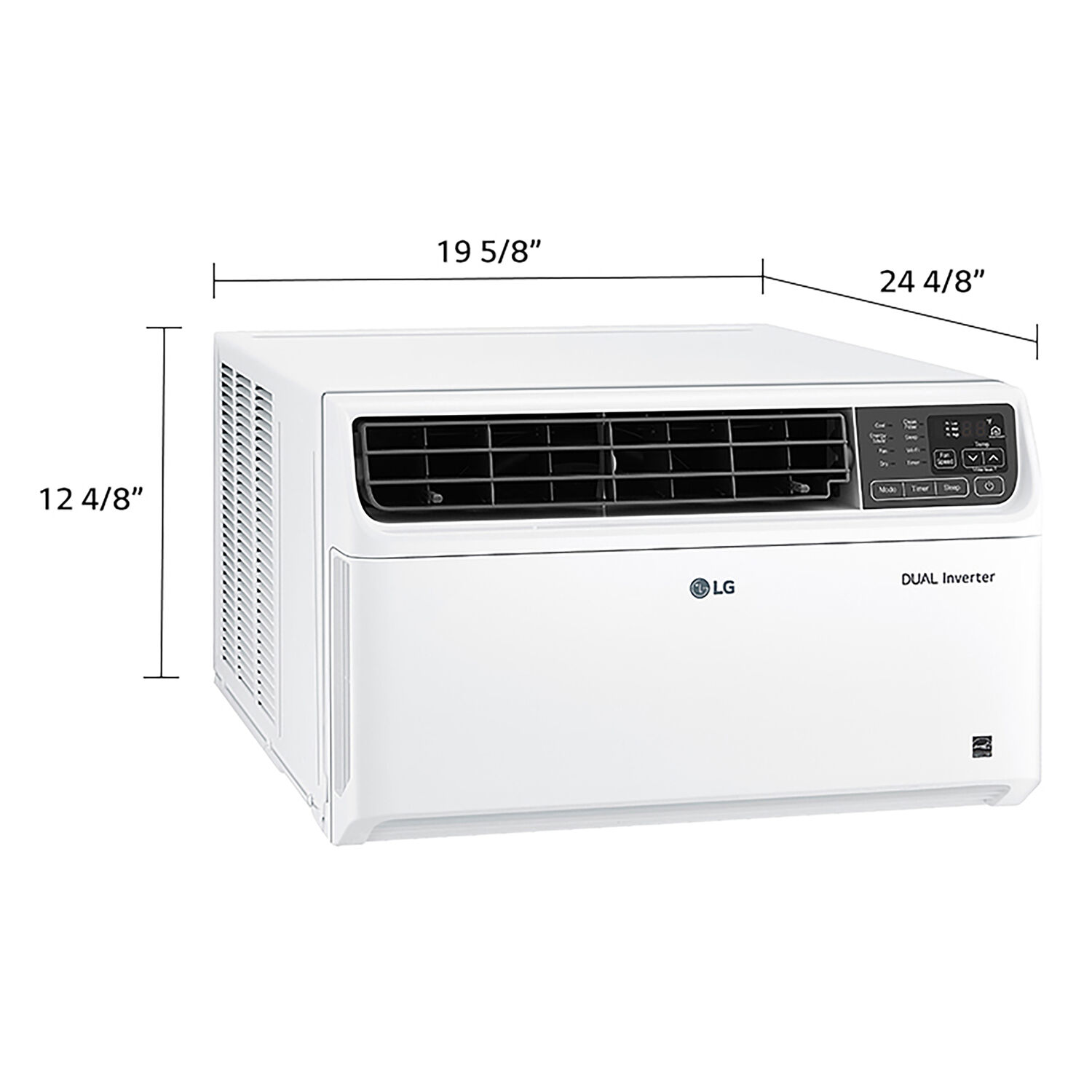 LG 8,000 BTU DUAL Inverter Smart Window Air Conditioner, Cools 340 sq ft, Works with Amazon Alexa - image 4 of 9
