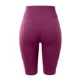 thumbnail image 5 of xfsWaSs Women's High Waisted Yoga Shorts Knee-Length Leggings Running Workout Gym Shorts Stretchy Breathable Athletic Biker Shorts for Women, 5 of 5