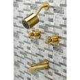 thumbnail image 2 of Kingston Brass KBX8147DX Concord Two-Handle Tub and Shower Faucet, Brushed Brass, 2 of 5