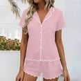 thumbnail image 2 of Miqool Pajamas Set for Women Short Sleeve Soft Sleepwear Button Down Pjs 2 Piece Lounge Sets S-XXL, 2 of 6