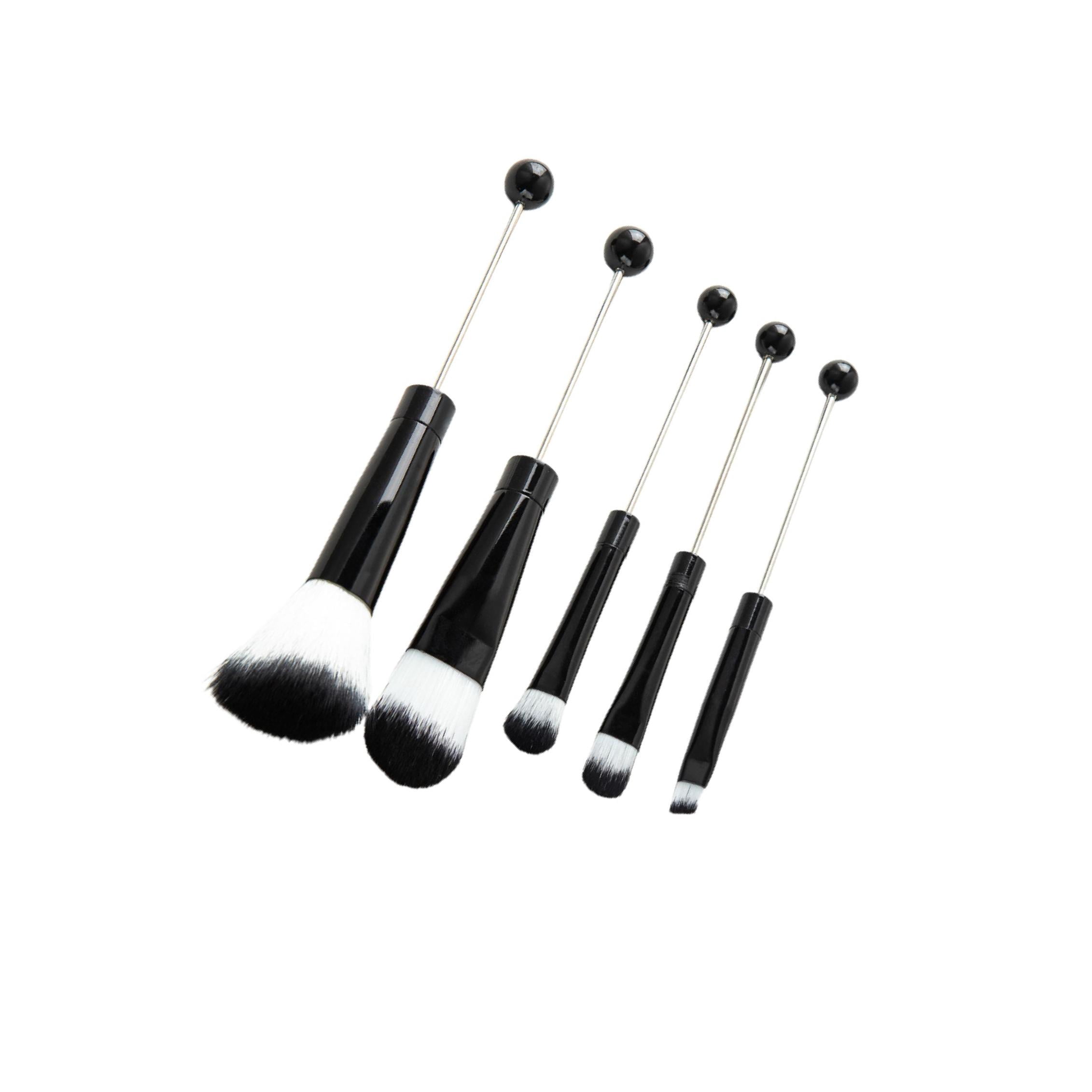 Ruiboury 5Pcs Beadable Makeup Brushes Make up Tool Kits Brush for Adults Ladies Women