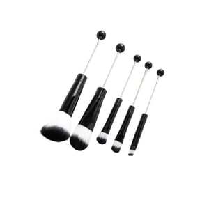Ruiboury 5Pcs Brosses de maquillage perlé Kits de maquillage Brosse pour adultes Femmes femmes