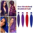 thumbnail image 4 of 26 Inch Pre-Stretched Braiding Hair Extensions - Synthetic Kanekalon Braids for Natural Look, All-Day Comfort, 4 of 8
