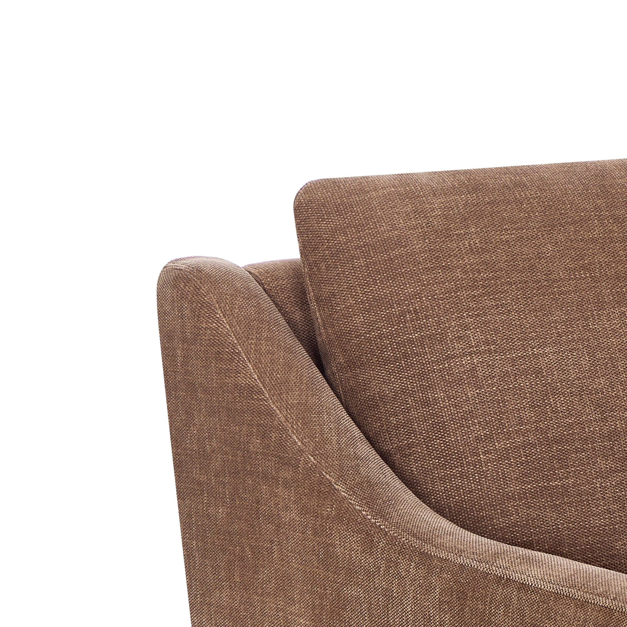 My Texas House Roan Swivel Accent Chair, Brown Fabric Upholstery