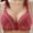 Red, variant on Womens Plus Size Bra,Woman's Solid Color Comfortable Hollow Out Perspective Bra Underwear No Rims