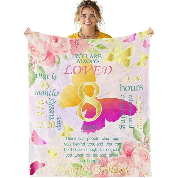 12 Year Old Girl Birthday Gifts - 12th Birthday Gifts for Girls,Crown Throw Blanket for Girls Soft Flannel Throw Blanket Gift for Kids Birthday Gifts Decorations for Girls Throw Blanket,40"x50"