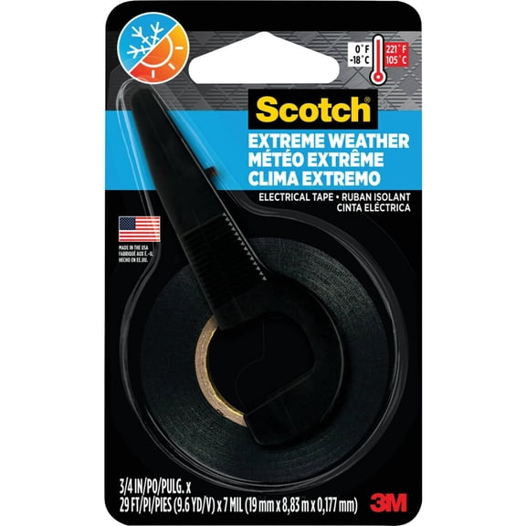Scotch 3/4 in. W x 350 in. L Black Vinyl Electrical Tape