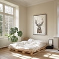 thumbnail image 4 of Let's go outside - Illustration Deer Wildlife Winter Animal Humor Sketch Black Framed Wall Art Print 20 x 30 inches, 4 of 7