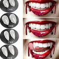 thumbnail image 6 of 1 Pair Vampire Teeth for Cosplay,4 Size Fake Fangs,1 Tube Adhesive for Halloween Props,Anime Party Dress Up Costume Masquerade Accessory Gift for Halloween Party(White 19mm), 6 of 7