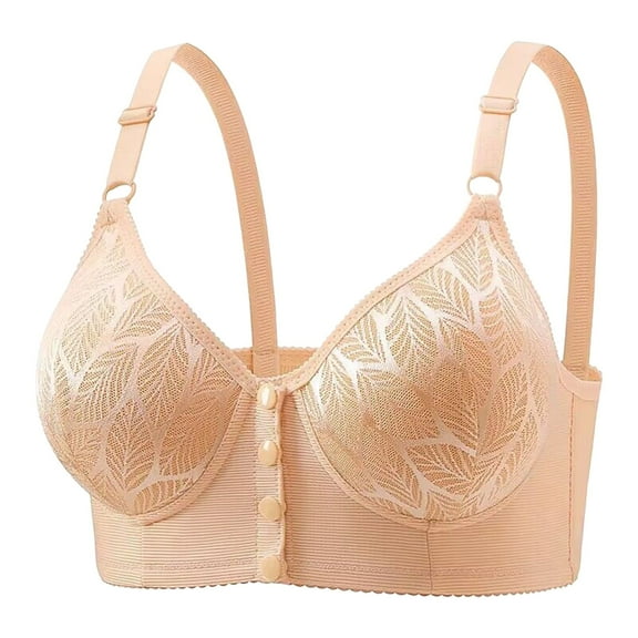 Ofreoo Seamless Front Closure Mastectomy Bra Surgical Bra Pocket Breast Prosthesis Breast Forms Bralette Daily Bra
