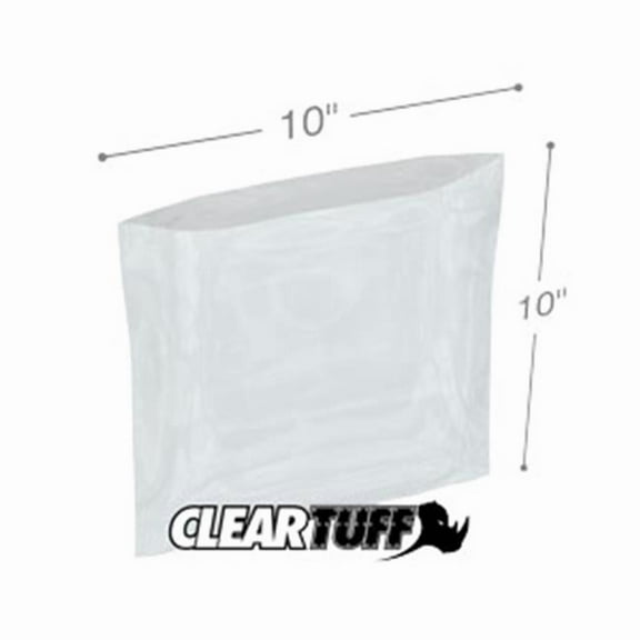 International Plastics PB21010 10 x 10 in. Clear Poly Bags, 0.002 Gauge - Case of 1000