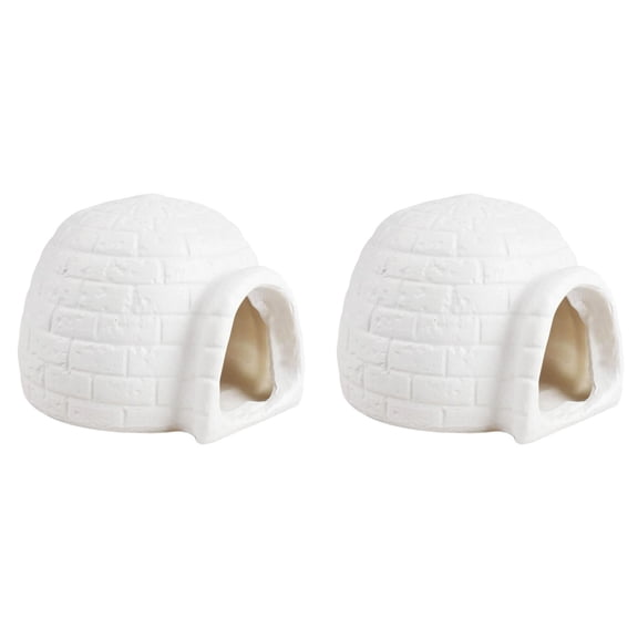 Resin Small Animal Hideout for Hamster Hedgehog Gerbil, Miniature Dome Shelter Ornament for Pet Cage, Desktop Decor and Small Animal Accessories, White
