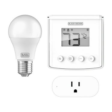 Black Decker BDXSKSW01 Smart Home Kit w/ Smart Thermostat, Light, and Plug