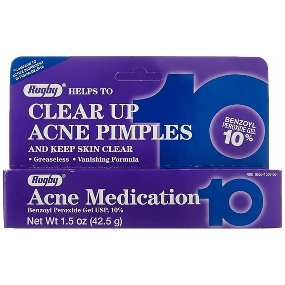 3 Pack Benzoyl Peroxide 10% Generic for Oxy-10 Balance Acne Medication Gel 1.5oz