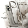 thumbnail image 3 of JETech Case for iPhone 16 Pro Max 6.9-Inch, Shockproof Phone Bumper Cover, Solid Color Matte TPU Frame, Anti-Scratch Clear Back (Natural Titanium), 3 of 6