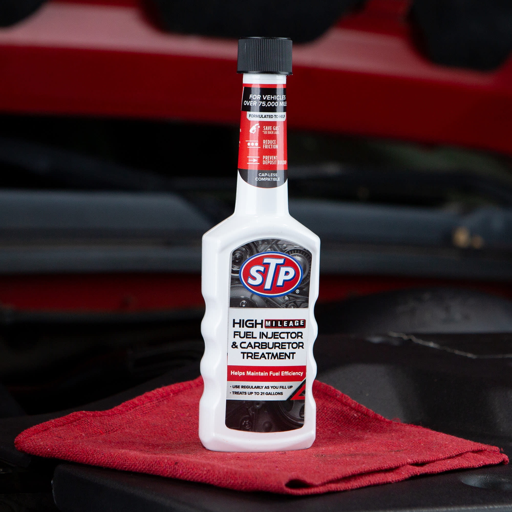 (6 pack) STP High Mileage Fuel Injector and Carburetor Cleaner - 5.25 fl oz