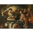thumbnail image 3 of Francesco Solimena 14x11 Black Modern Framed Museum Art Print Titled - Christ and the Woman of Samaria, 3 of 5