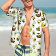 thumbnail image 5 of KLL Men's Hawaiian Shirt Short Sleeve Button Down Beach Shirts-Funny Avocado In Mexican Clothes, 5 of 5