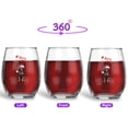 thumbnail image 2 of Merry Christmas Doberman Pinscher Santa Hat Xmas Tree Winter Holiday 15oz Stemless Wine Glass Mug Doberman Dog Lover Gifts Wine Glasses Cup - 01013, 2 of 5