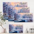 thumbnail image 4 of Designart Pastel Christmas Forest With River Canvas Wall Art, 4 of 4