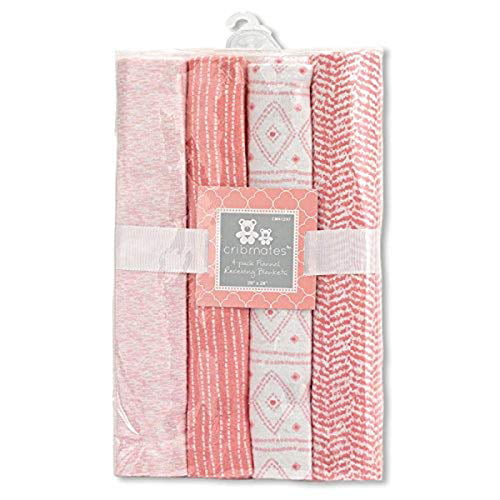 Girl Baby Shower Gift Swaddle Boy Regent Baby 4 Piece Cotton Receiving Blanket 