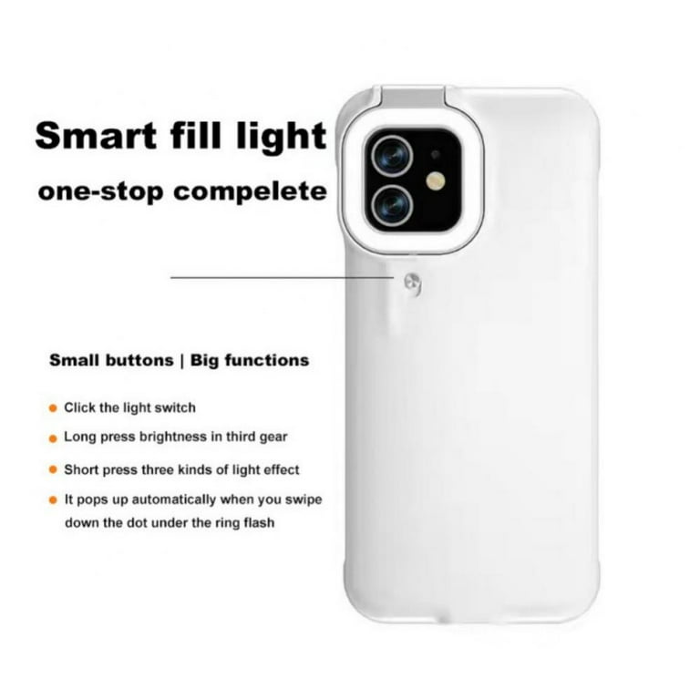 Flashlight Selfie Ring Light Up Pop Led iPhone 11/12 Case Luminous