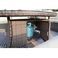 thumbnail image 6 of Outdoor 7 Pcs Furniture Set with Brown Fire Pit Table, PE Wicker Rattan Gray Sectional Sofa Patio Conversation Sets, 6 of 11