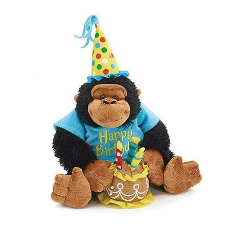 Joyeux Anniversaire 12 Singe En Peluche Avec Gateau D Anniversaire Joue La Chanson De Joyeux Anniversaire Walmart Canada