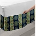 thumbnail image 2 of Eastern Bed Skirt, Bohemian Motifs Vertical Borders Moroccan Ottoman Cultures Inspired, Elastic Bedskirt Dust Ruffle Wrap Around for Bedding Decor, 4 Sizes, Multicolor, by Ambesonne, 2 of 2