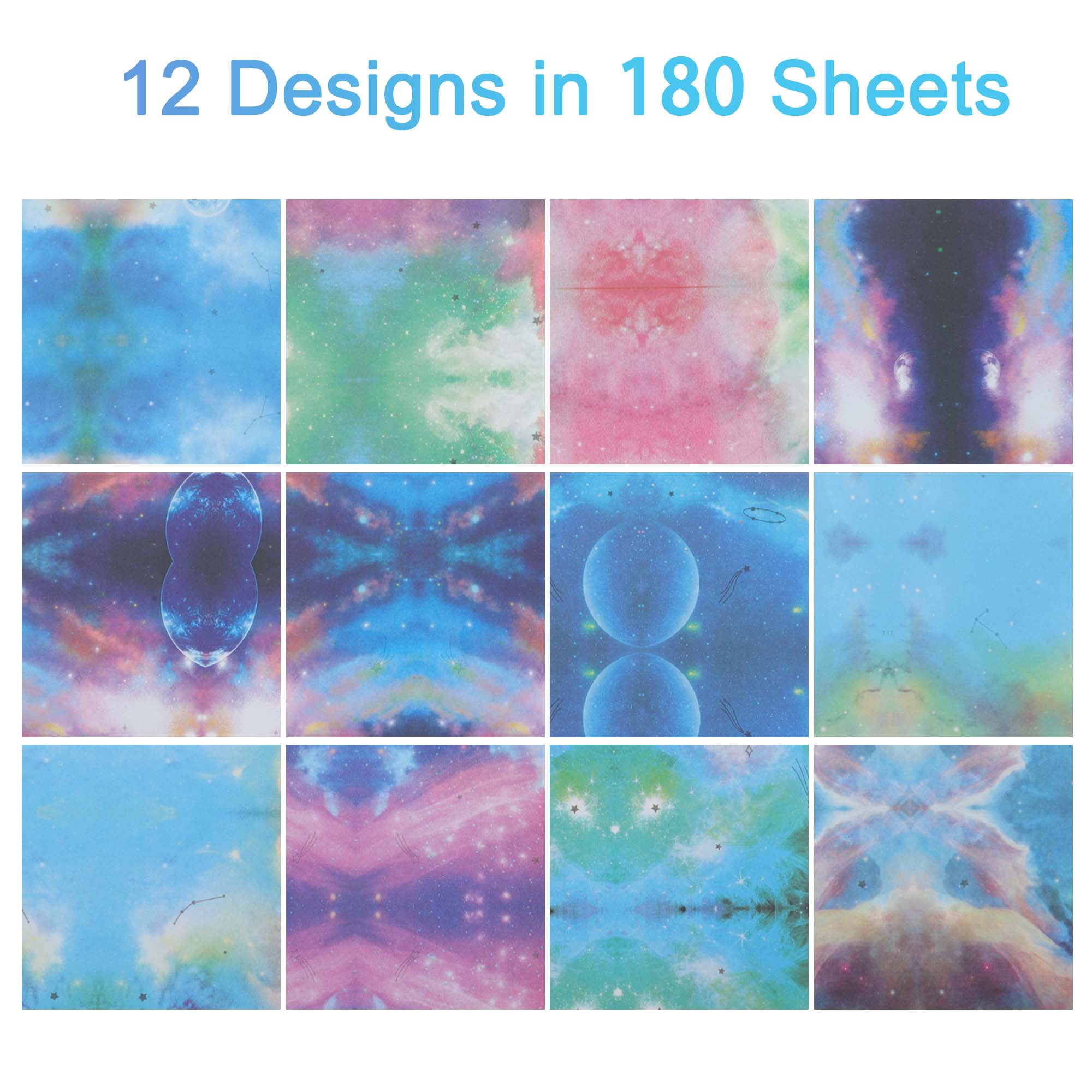 Unique Bargains 180Pcs Double-Sided Origami Paper for DIY Arts Green