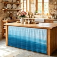 thumbnail image 6 of Sky Blue Ombre Cabinet Curtain 32"Wx55"L,Dustproof Pantry Door Curtain W/ Self Adhesive Tape,Modern Abstract Art Ocean Oil Painting Tall Storage Cover Privacy Drape for Bathroom Kitchen Laundry Room, 6 of 9
