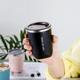 thumbnail image 3 of 12 oz Stainless Steel Insulated Tumbler, Spill Proof Coffee Travel Mug with Lid, Reusable Coffee Cups with lids, Portable Coffee Mug Thermal Cup for Keep Hot Ice Drink Black, 3 of 9