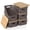 Brown, variant on Plastic Storage Baskets with Bamboo Lids, Stackable Small Organizer Bins for Shelves Drawers Desktop Closet Pantry Home Office Classroom
