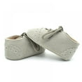 thumbnail image 6 of Baby Kids Soft Sole Moccasin Boys Girls Toddler Suede Leather Crib Shoes,0-18M, 6 of 11