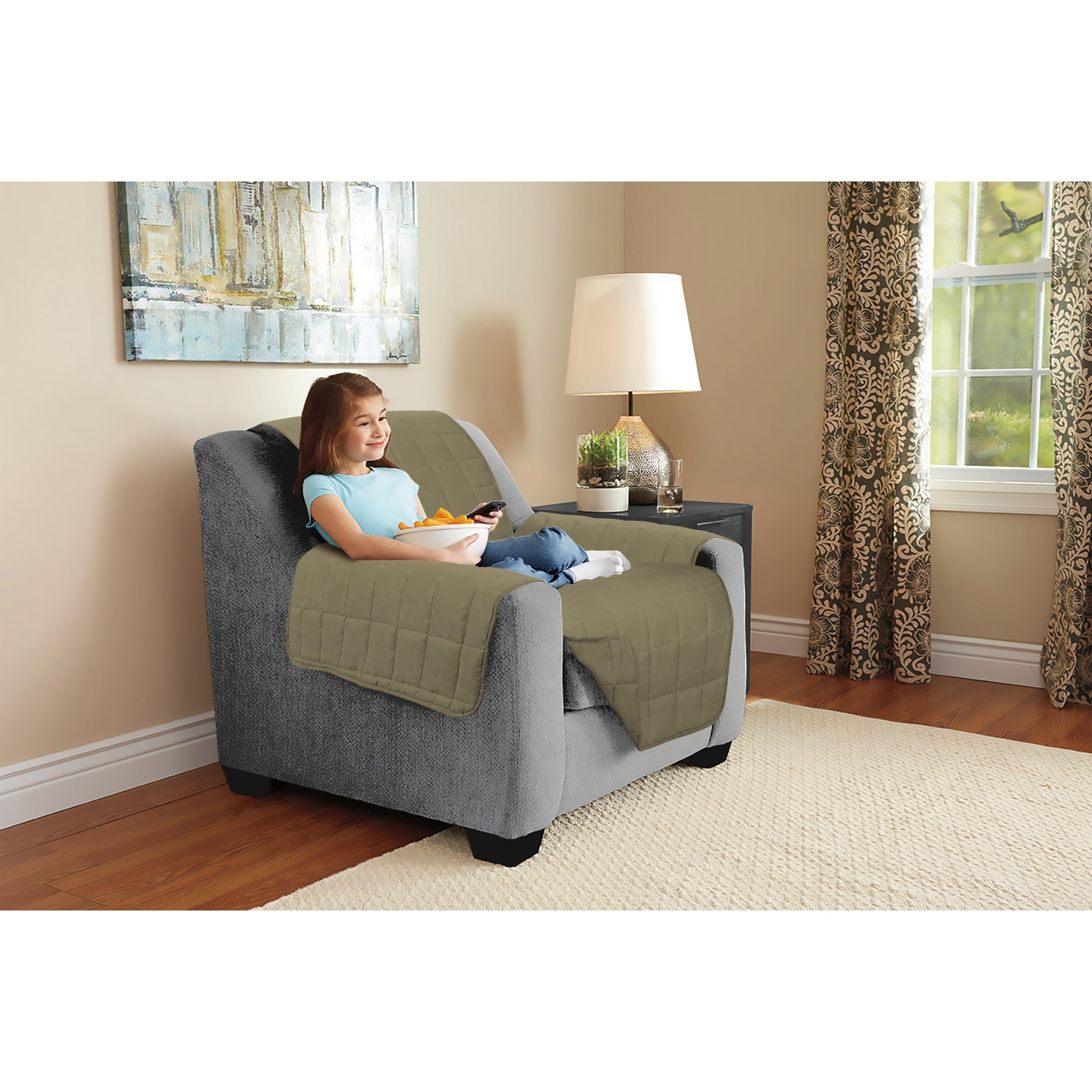 Furniture Protector Chair Suede Gray
