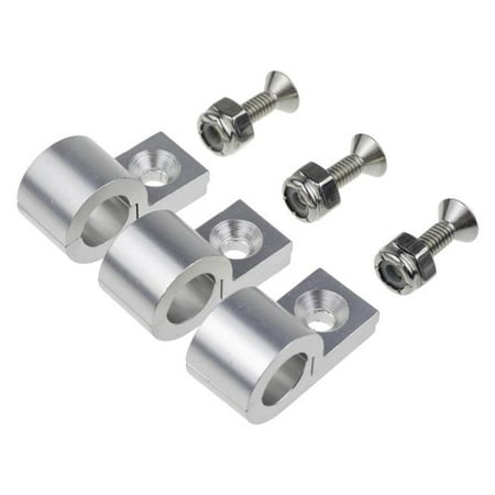 

0.18 in. Polished Aluminum Line Clamps - 6 Piece per Pack