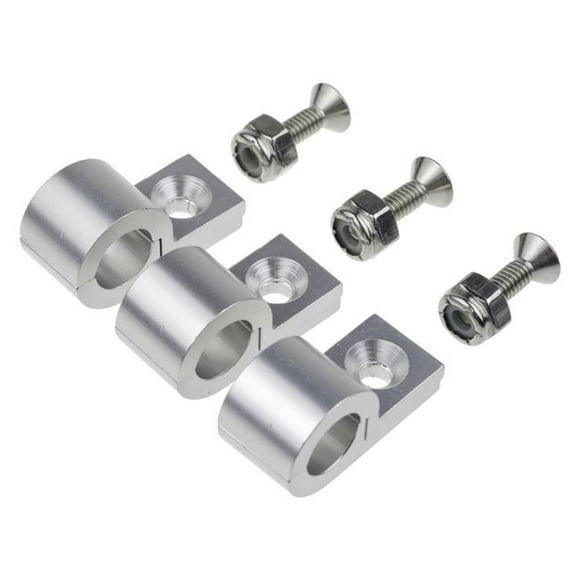 0.18 in. Polished Aluminum Line Clamps - 6 Piece per Pack