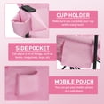 thumbnail image 3 of Ainfox Foldable Portable Rocking Camping Chairs with Footrest,Cup Holder,Pillow,Pink(Set of 2), 3 of 7
