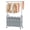 Gray, variant on Laundry Sorter Cart with Hanging Clothes Rack, 4 Butler Sorter Basket Organizer, Laundry Hamper Cart with Heavy Duty Rolling Lockable Wheels, 4 Colors