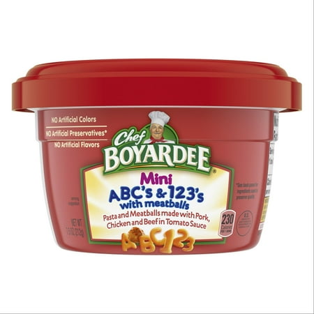 UPC 064144047185 product image for Chef Boyardee Mini-Bites ABC s & 123 s Pasta with Meatballs  7.5 oz | upcitemdb.com