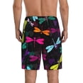thumbnail image 4 of Lsque Colorful Dragonflies Mens Sleep Pajama Shorts,Short Pajama Pants, Cotton Ultra-Soft Knit-X-Large, 4 of 9