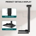 thumbnail image 5 of PUTORSEN Projector Ceiling Mount with Tray, Adjustable Height Universal Bracket with Concealed Cable Management, No Hole Installation, Holds up to 22 lbs – Ideal for Home Theater & Office (Black), 5 of 8