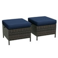 thumbnail image 5 of Meetleisure Outdoor PE Rattan Ottoman, Set of 2, Blue, 5 of 6