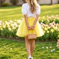 thumbnail image 6 of Tutu for Women Adults 5 Layered Tulle Skirt Halloween Tutu Skirts for Women 80S Tutu Adult Tutus Fluffy Skirt Running Yellow, 6 of 7