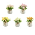 thumbnail image 6 of BrowQuartz Artificial Flowers with Vase Realistic Silk Flower Arrangements Bonsai for Home Wedding Table Living Room Office Type 5, 6 of 6