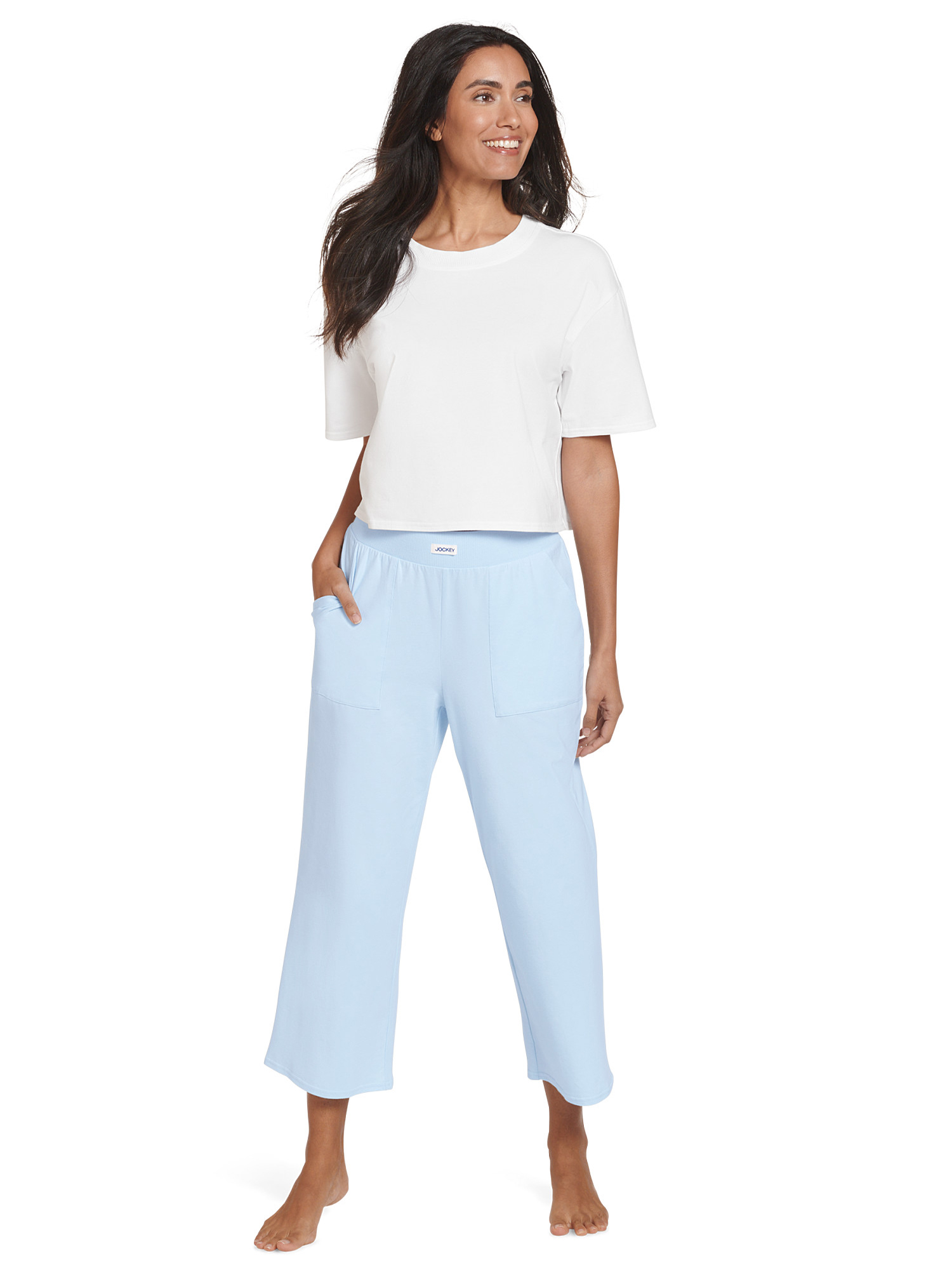 Jockey® Essentials Women's Cotton Stretch Sleep Crop Top, Sizes S-3X