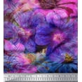 thumbnail image 3 of Soimoi Modal Satin Fabric Daisy & Wild Flower Panel Print Fabric by Yard 42 Inch Wide, 3 of 3