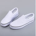 thumbnail image 5 of Mens Slip on Sneakers Loafers Shoes Canvas Black Shoes Canvas White Casual Fashion Shoes, 5 of 14
